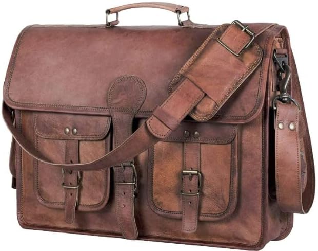 Каригари Гроздобер рачно изработено кожен патнички месинџер канцелариски лаптоп чанта торба за садови за мажи и жени