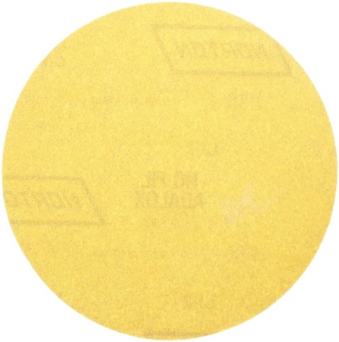 Нортон стап и песок ПСА диск, поддршка од хартија, поткрепена со лепило, алуминиум оксид, дијаметар од 6 инчи, 120 решетки