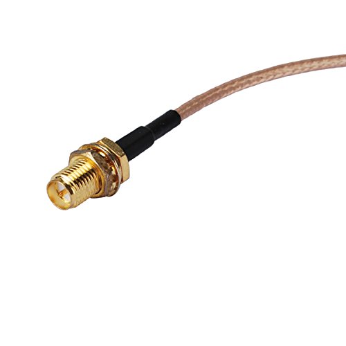 0,5ft RF конектор MC-картичка Машка RA до RP-SMA женски со коаксијален флексибилен кабел RG316 15см за безжична антена