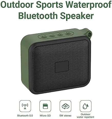 Ева пее преносен звучник со Bluetooth, безжичен IP65 водоотпорен звучник, подолго време на игра, Bluetooth 5.0, преносен звучник за кампување на