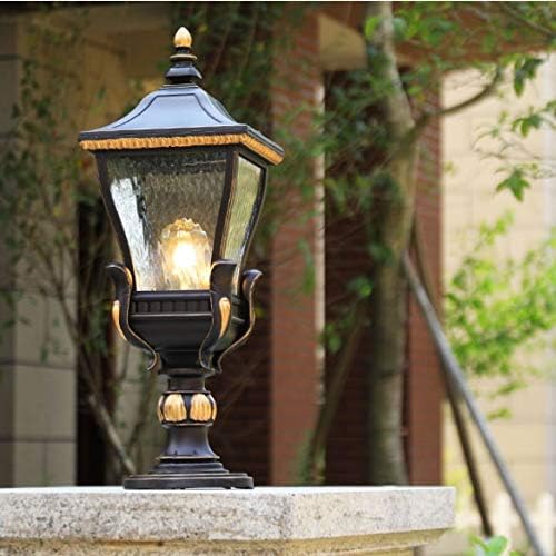 Haалеи европски стил колона глава ламба водоотпорна едноставна градинарска врата пирска глава ламба американска вила на отворено двор
