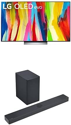 LG C2 Серија 55-Инчен КЛАСА OLED evo Smart TV OLED55C2PUA, 2022-AI-Powered 4K ТВ, Вградена Звучна Лента Alexa C 3.1.3 ch Совршено