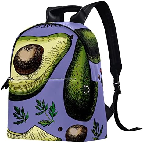 TBOUOBT кожен ранец за патувања со лесен лаптоп лесен ранец за жени мажи, овошен авокадо виолетова