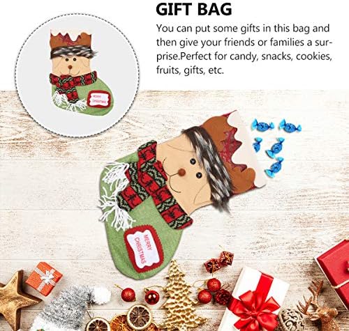 Абаодам Божиќно Порибување Украсна Висечка Торбичка За Чување Бонбони Торба За Подароци Приврзок Што Се Користи За Славење На Божиќ