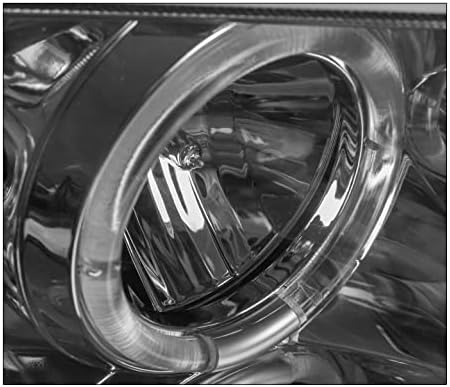 ZMAUTOPARTS ПРЕДВОДЕНИ Хало Проектор Фарови Фарови Чад w/6 Сина DRL Светла Компатибилен со 2003-2006 Mazda 6