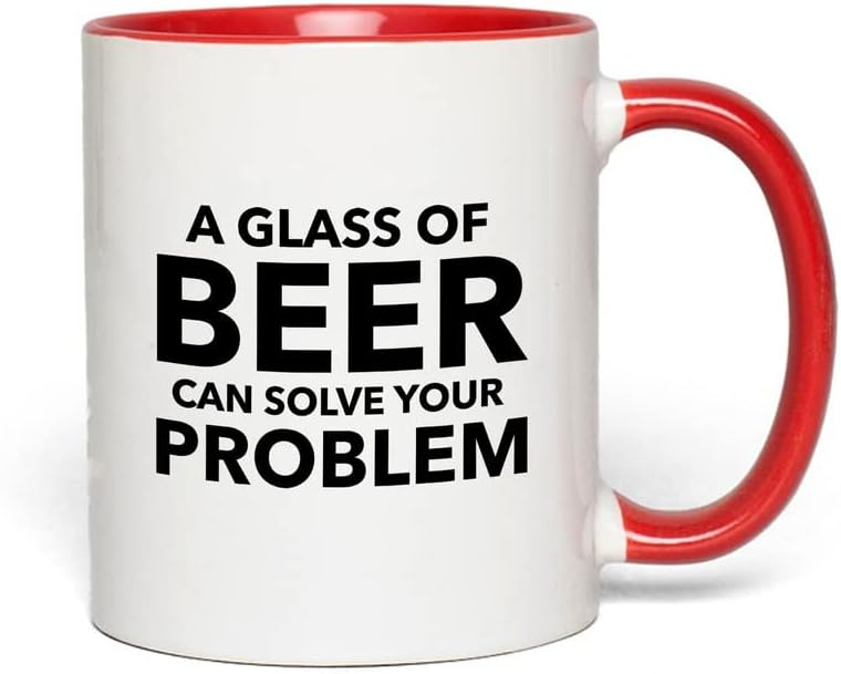Талентирана Земја Љубител на Пиво 2тоне Црвена Кригла 11оз-решете го вашиот проблем-Пиво Подготовка Алкохол Подарок Пиво Ден Ладно Пиво Чаши