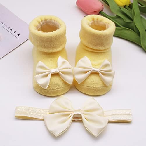 Детска детска чорапи меко дно за чевли за деца чорапи Боукот принцеза чорапи подот бебе девојки чорапи 0-24