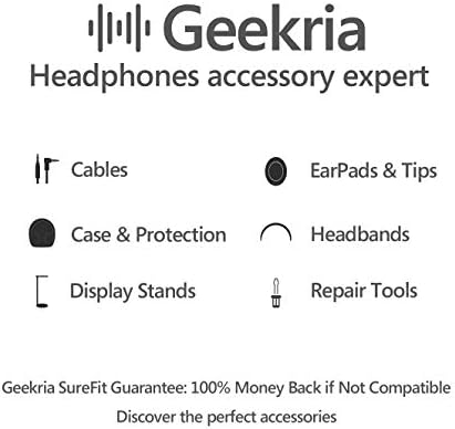 Слушалки за слушалки Geekria Nova Компатибилен со JBL Tune 510BT, Tune 560BT, Tune 660 BTNC, Live 460NC, Live 400BT, E45BT кутија,
