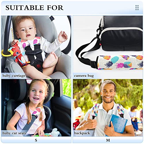 Ананас рака цртаат ленти за седишта за автомобили за бебиња за деца 2 парчиња ленти за седишта за автомобили за рамо за перничиња за