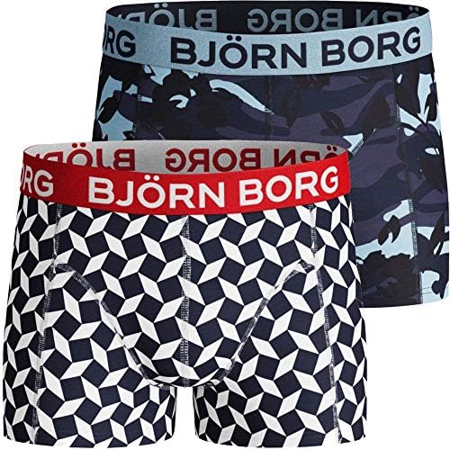 Bjorn Borg 2-Pack Geo & Camo Print Boys Boxer Trunks, морнарица/сина боја