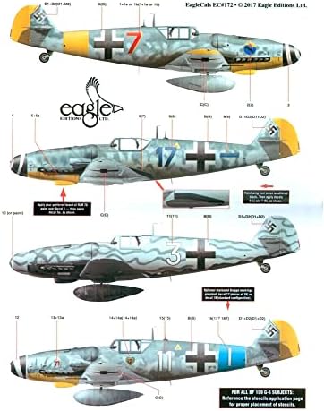 Подготвен орел Кал Декл 1/48 Месерсмит BF109G-6 црвена или црна7 сина17 бела3 бела11 пластична модел Деклас EAG48172