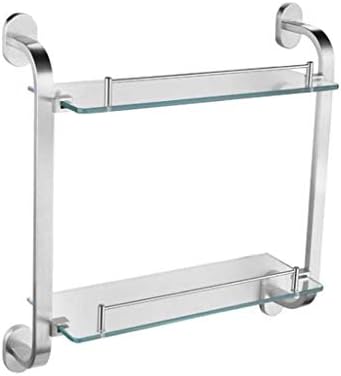 Klhhg алуминиумска бања стаклена полица 2 слој кален стакло правоаголен двоен слој дебел wallид поставен решетката