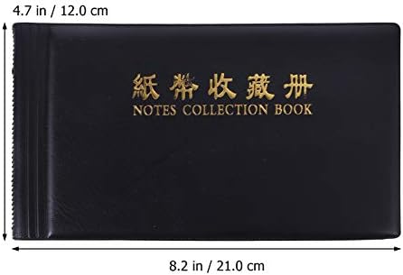 Nuobesty 2pcs30 Подарок Држач За Банкноти Дисплеј Торба За Собирање Валута Црна Книга Едноставни Материјали Страници За Собирање Џебови Светски