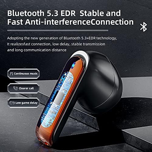 Вистински безжични уши Bluetooth 5.3 Слушалки за метални во уво безжични игри ушни ушни ушни средства безжични ултра-ниски латентни