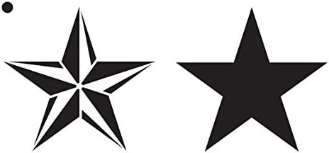 Стенцил на штала со starвезда од Студиор12 | Уметност на рустикална земја - Мала 8 x 4 -инчен образци за еднократно употреба на Mylar | Сликарство, креда, мешани медиуми | Кор?