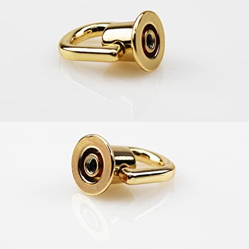 Yankmoom d прстен копче обетка за кожни чанти столпчиња за злато топка со завртки за DIY занаетчиски појас на паричник