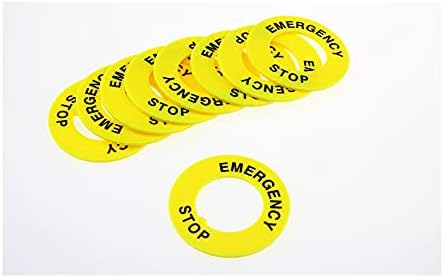 Brart 20 парчиња жолти 22мм-40мммм Внатрешен дијаметар за итни случаи за прекин на копчето за притискање за копче