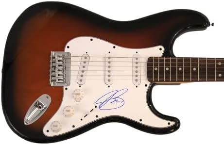 Bonо Бонамаса потпиша автограм со целосна големина Fender Stratocaster Electric Guitar W/ James Spence JSA Автентикација - Blues Rock Legend,