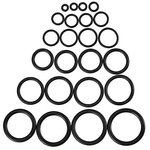 24 големини 1200pcs нитрилна гума О-прстен за дихтун заптивка Комплети за асортиман на дихтун заптивка 1,5мм 2,4 мм 3,1 мм запечатување