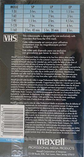 Maxell T -30 Plus Professional VHS лента - 10 пакет