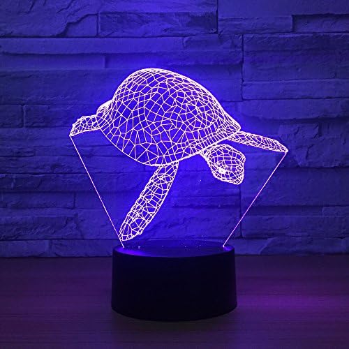 Моли Хиесон 3Д желка ноќна светлина табела за животински ламби декор табела за табели оптички илузивни ламби 7 светла за промена