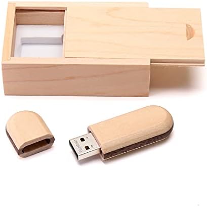 USB 2.0 Flash Dribe Dive Dive две бои USB 2.0 мемориски стапчиња за стипендии со дрвена кутија