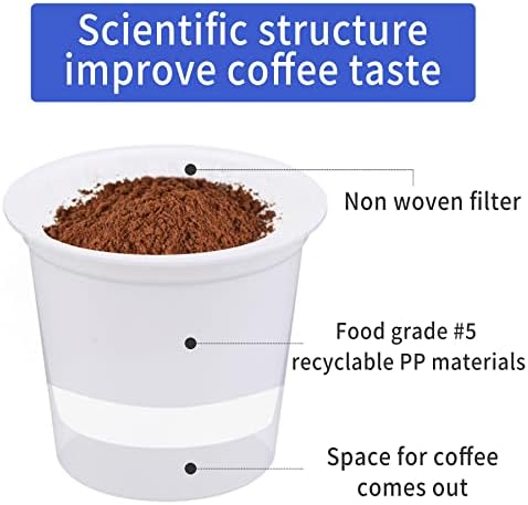 Velocvil 45 пакет празни чаши со алуминиумски фолија за капаци, комплети за еднократна употреба k чаши за кафе, поставени за Keurig 1.0 & 2.0,