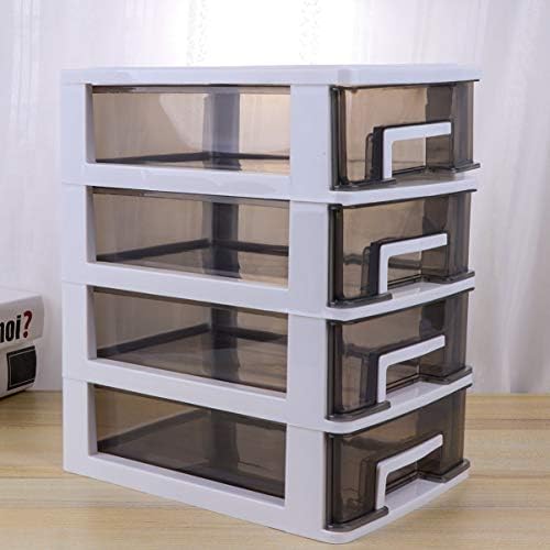 Besportble домаќинство со четири слоеви за складирање на пластични фиоки од плакарот за плакарот преносен мултифункционален мебел за решетки