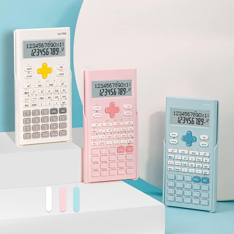 Калкулатор на научна функција XWWDP Студентски мултифункционален научен калкулатор мини преносен дво-линиски дисплеј симпатичен калкулатор (боја: А, големина