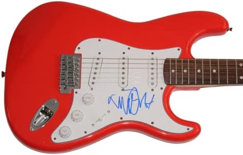 Мајкл Ј Фокс потпиша автограм со целосна големина Црвена фендер Стратокастер Електрична гитара Б/ Jamesејмс Спенс Писмо за автентичност ЈСА Коа