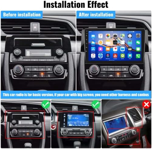SIXWIN Android 10.0 Автомобил Стерео За Honda Civic 2017 2018 2019 2020 9 Инчен Екран На Допир Автомобил Радио Аудио Bluetooth Мултимедијален