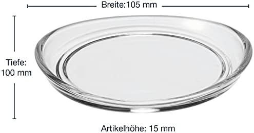 ЛЕОНАРДО 021127 Подлоги, Во собата на 6 Јасно Стакло, 10.00 x 10.50 x 1.5 cm 6 Единици