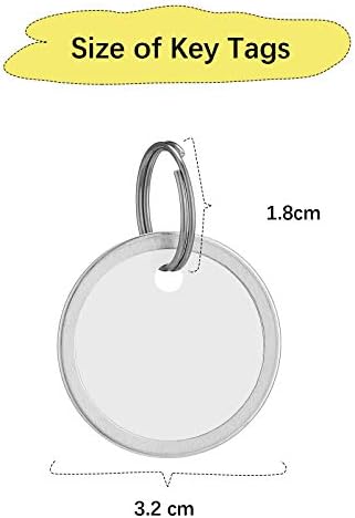 150 парчиња метални рабни прстени ознаки празни ознаки за клучеви со тркала 1.25 инчи ознаки со хартија со метални прстени за сплит