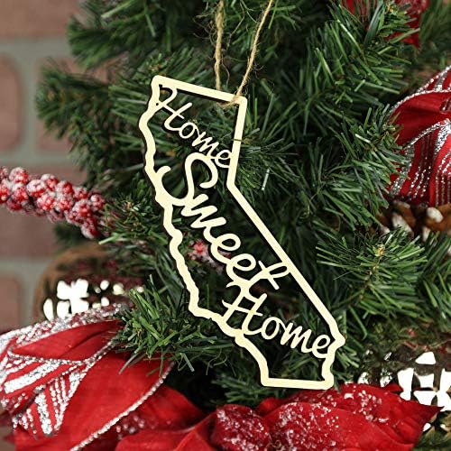Затегнат дома Слатка дома украс за украси за новогодишни елка, виси декор на дрво, одличен подарок за домаќинство, Калифорнија