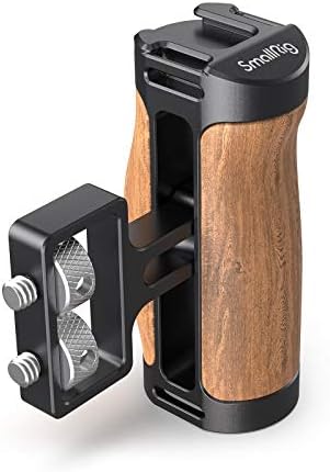 Странична рачна рачка со дрвени мини рачки со 1/4 -20 завртки за дигитална камера без огледала DSLR камера мала камера кафез со ладно