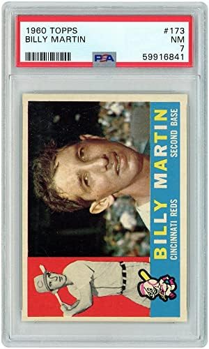 Били Мартин Синсинати Редс 1960 Топс Серија 1173 ПСА 7 автентицирана трговска картичка - Плабни бејзбол картички