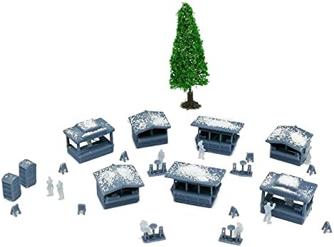 Изгледот на железничкиот распоред на онленд, Божиќниот пазар и сет на фигури 1: 160 N скала