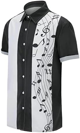 Хавајска кошула за мажи Обични кратки ракави со кратки ракави надолу кошули Редовно вклопуваат јака од летни кошули за летни кошули за тропски плажа кошули