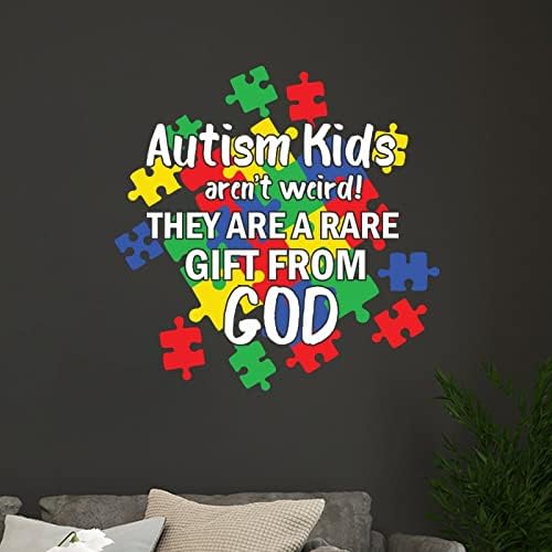 Децата Со Аутизам Се Редок Подарок Од Бога Винил Ѕид Налепница Аутизам Свест Налепница За Ѕид Аутистична Поддршка Загатка Парче Ѕид Налепници