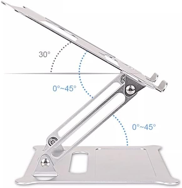 Renslat лаптоп штанд со алуминиум прилагодлива преносна табела штанд вертикален преклопен лаптоп штанд флексибилен држач