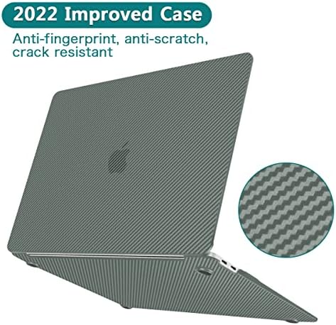 Teryeefi за 2021 2020 2019 2018 MacBook Air 13 Inch Case M1 A2337 A2179 A1932 Модел со ID на допир, анти-прстински отпечаток шок-отпорен