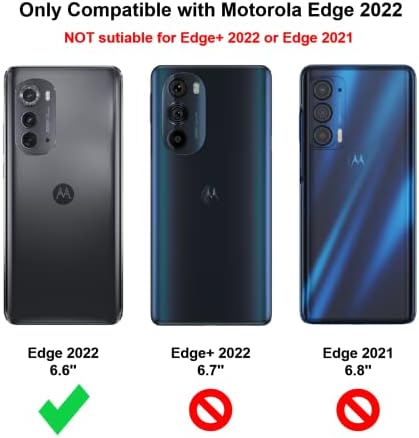 Creseee За Motorola Edge 2022 Случај Паричник Флип Капак [Рфид Блокирање] [3 Носители На Картички] [Магнетно Затворање] [Штанд Kickstand]