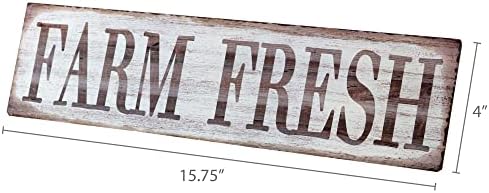 Barnyard Designs 'Farm Fresh' Retro гроздобер метал калај -знак за знаци, декоративни wallидни знаци на wallидна уметност, примитивна