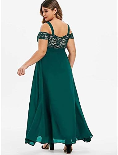 F_Gotal женски фустани лето плус големина длабоко v кратки ракави секвенциран вечерен забавен мрежен фустан за сад за забава