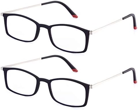 Лино 2 парчиња Практични Очила За Читање За Мобилни Телефони Со Метална Рамка-Црна +3.00