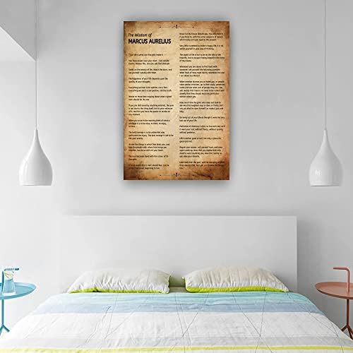 Маркус Аурелиус Цитат wallидна уметност гроздобер Стоик Медитации Постери за кујнски платно уметнички дела за канцелариски правоаголник