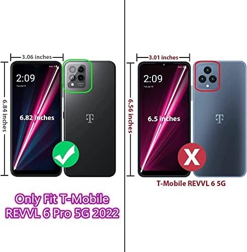 Nznd Случај За T-Mobile REVVL 6 Pro 5G со [Вграден Заштитник На Екранот], Заштитен Солиден Браник Отпорен На Удари На Целото Тело, Отпорен