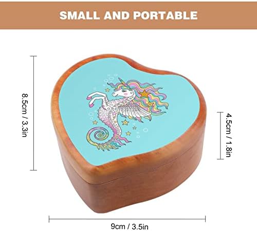 Seahorse Unicororn Fantasy Wind Up Vintage Worden Music Box свадба в Valentубените Божиќни роденденски часовници музички подарок