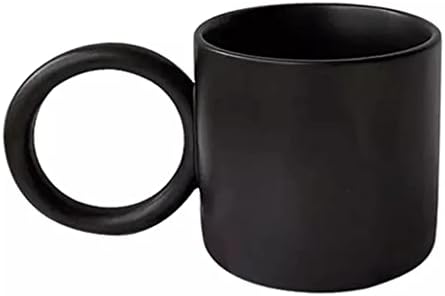 WJCCY Голем Круг Круг Рачка Керамички Чаши Црна Поздравниот-мастило За Млеко Вода Чај Кујна Садови Подарок