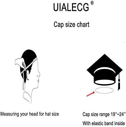 Uialecg Унисекс Возрасни Мат Капа За Дипломирање Со Tassel 2022/2023 За Средно училиште И Колеџ, 12 Бои